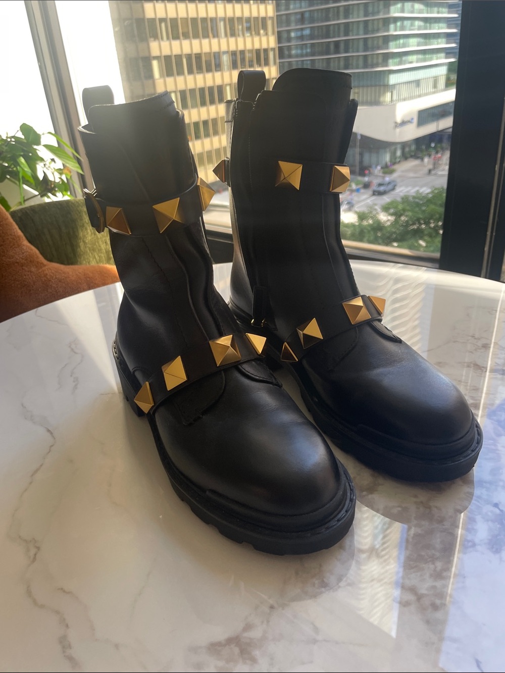 Valentino Roman stud booties